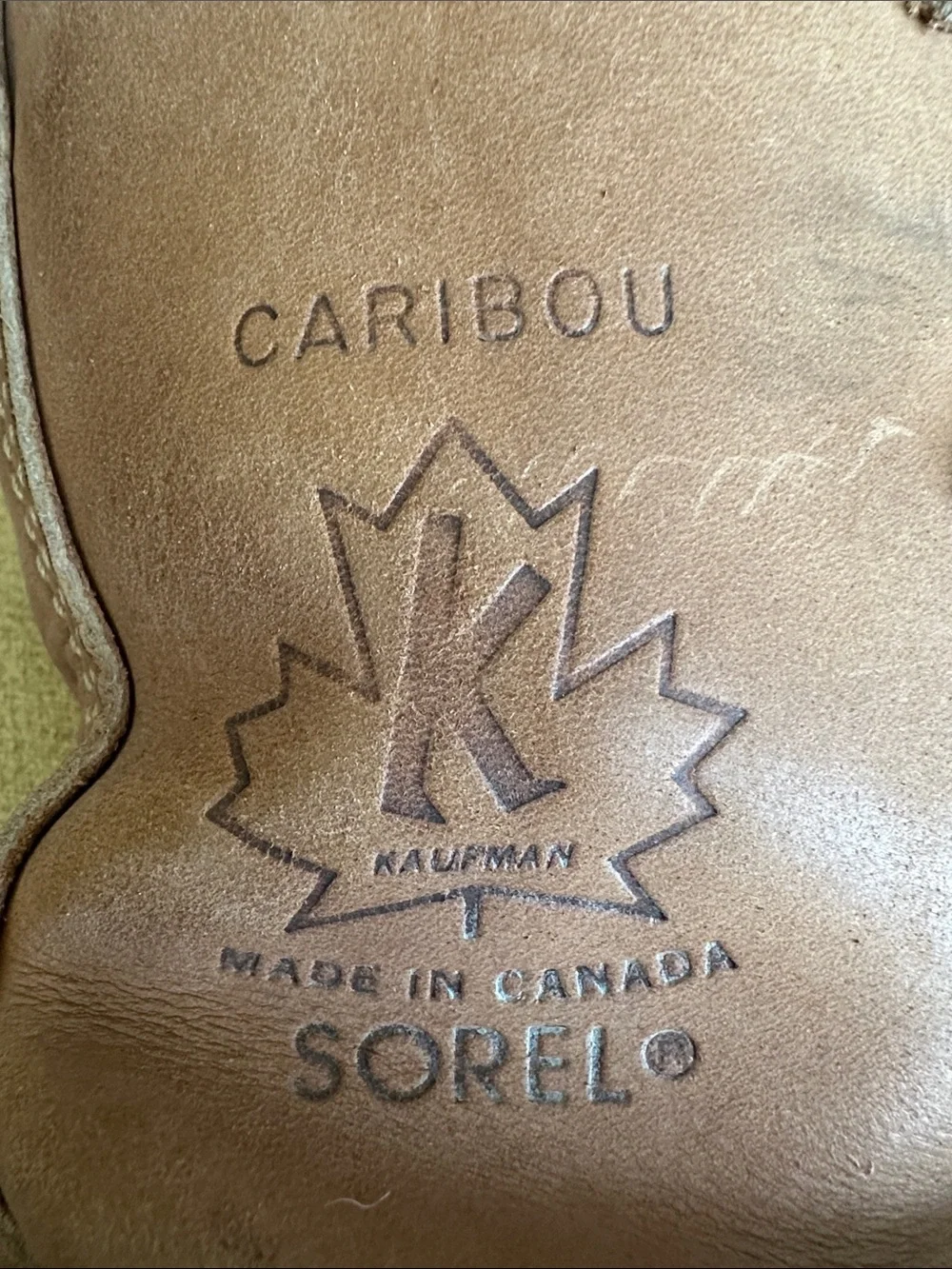 Sorel Caribou Lace-Up Mid Waterproof Leather Wool Lined Cold Weather Boots